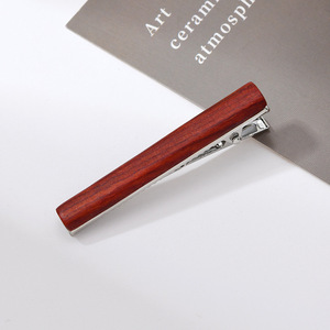 Pince à cheveux artisanale en bois naturel, petite et rectangulaire, en bois d'ébène, type bec de canard - Product Image 2