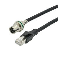 Câble Ethernet M12 réseau Lan D X code 4pin 8pin M12 à connecteur Rj45 caméra industrielle câble de Vision industrielle