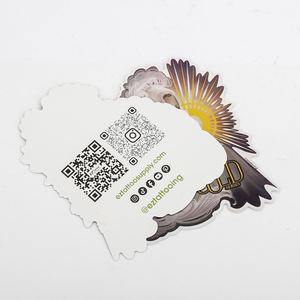 Autocollants adhésifs découpés sur mesure avec code QR pour artistes tatoueurs, étiquettes en papier de forme irrégulière avec design d'artiste - Product Image 4