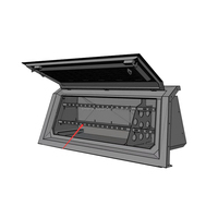 Boîtes à outils latérales durables Offroad Campervan à couverture rigide pour pick-up camion lit auvent bacs de rangement étuis pliables