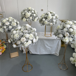 IFG 2025 50cm seda rosa y Gypsophila flor bola bebés respirar Floral centro de mesa para decoración de boda - Product Image 3