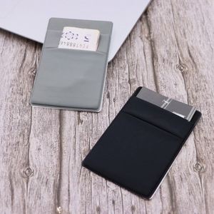 Porte-cartes automatique fin en métal aluminium avec adhésif, double couche en Lycra, anti-RFID, pour hommes - Product Image 4