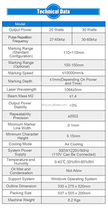 Nueva Máquina de Marcado Láser de Fibra Portátil Integrada de 20W/30W/50W con Soporte para DXF/BMP/AI/DST para Placas de Identificación Metálicas de Automóviles - Product Image 5