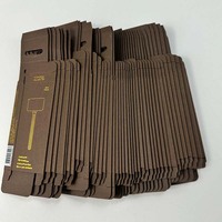 Petit emballage en carton ondulé kraft Vente en gros Boîtes vides de brillant à lèvres noires pour petites entreprises Emballage de boîtes de mascara