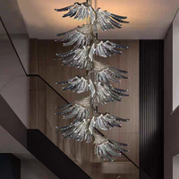 Lustres en cristal au design unique d'ailes d'ange, prix d'usine personnalisable, pour hall d'entrée, escalier, restaurant, salle à manger