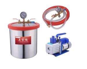 2 Gallon Vacuümkamer + 3CFM 1/4HP Enkele Fase Pomp te Ontgassen Siliconen Kit - Product Image 3