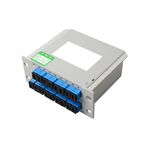 Tất cả các màu xanh 1x16 Cassette loại chèn thẻ <span class=keywords><strong>PLC</strong></span> <span class=keywords><strong>Adapter</strong></span> với SC UPC nối cho FTTH Mạng sợi quang thiết bị - Product Image 1