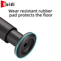 Pieds de support réglables en métal noir 12-18 cm, modernes, pour salon, chambre, cuisine, salle à manger, armoires et meubles