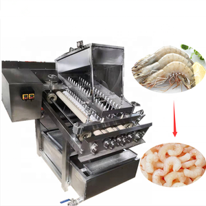 Automatische Edelstahl Frische Garnelen Schäler Deveiner Maschine Keine Beschädigt Garnelen Shell Peeling Beschuss Haut Entfernen Maschine