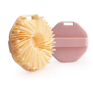 Usine en gros Silicone corps épurateur Massage bain brosse dos exfoliant nettoyant luffa éponges mousse stimulant