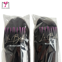Sacs transparents OPP personnalisés MUYANG pour extensions de cheveux Madame La Belle, logo imprimé, emballage thermoscellé