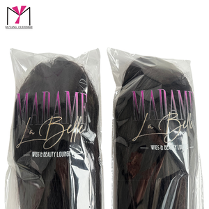 Bolsa transparente OPP personalizada MUYANG para extensiones de cabello <span class=keywords><strong>Madame</strong></span> La Belle con logo impreso y sellado térmico. - Product Image 2