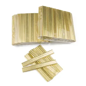 Золотистая бумажная двойная проволочная вязка для упаковки, канцелярских товаров, продуктов питания и рукоделия-8 мм x 6,5 см