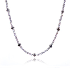 Collier chaîne tennis haut de gamme personnalisé en moissanite GRA VVS avec sertissage clos, en argent sterling 925, style Hip Hop Iced Out Bling, passe le test du diamant - Product Image 4
