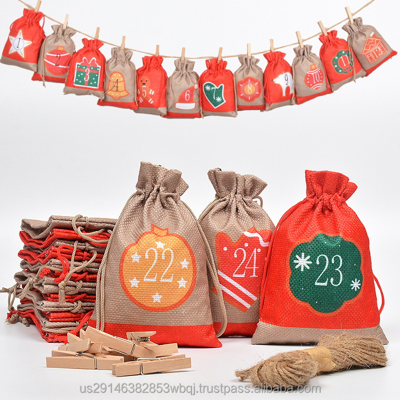 10*15cm Sac de toile de jute