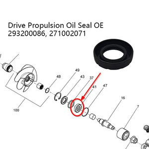 Sello de Aceite de Propulsión 50X28X11 para Seadoo Spark 900 GTI GTR GTX RXP <span class=keywords><strong>RXT</strong></span> Serie 155 230 OE 271002071 Piezas de Moto Acuática - Product Image 3