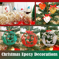 Durcissement rapide 1:1 résine époxy transparente pour noël époxy bricolage Art artisanat bijoux cadeaux faisant résine liquide ornement Kit complet ensemble