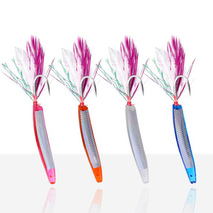 Leurre artificiel dur OEM en forme d'épingle à cheveux, nacré, 6cm 1.2g, couleur fumée, pour <span class=keywords><strong>marlin</strong></span>/jack ambre/jack <span class=keywords><strong>rayé</strong></span>, popper de surface - Product Image 1