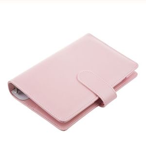 Personal Cash Budget Envelopes System PU Leather Binder A6 Budget Planner Binder 6 Ring Binder