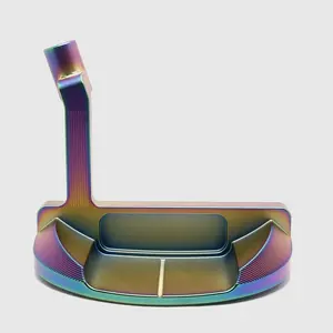 2024 regalo arcobaleno nuovo design di fabbrica logo personalizzato in acciaio inossidabile forgiato in acciaio inox golf putter testa set golf