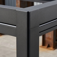 Auvents de luxe extérieurs à lames orientables pour balcon, patio, terrasse, auvent imperméable, gazebo électrique bioclimatique à lames orientables, revêtement poudré
