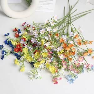 Fleurs artificielles Lichao de daphné et de forsythia mélangées en soie, branche unique, résistantes aux UV, pour décorations de mariage - Product Image 4