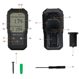 Détecteur de radon, dosimètre personnel, moniteur de carrelage céramique, testeur à écran LCD, technologie ionique pour la détection des substances nocives dans le marbre - Product Image 3