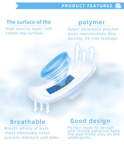 Toalla sanitaria OEM <span class=keywords><strong>100</strong></span>% de <span class=keywords><strong>algodón</strong></span> orgánico suave natural para mujer - Product Image 5