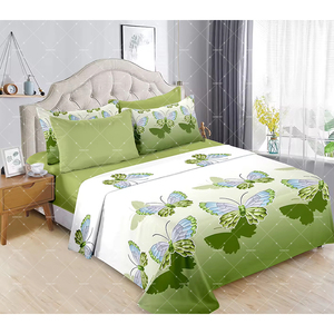 Luxury Bedding Sets Plant <strong>Floral</strong> Patterns 6PCS <strong>Fitted</strong> <strong>Sheet</strong> King Size Bed <strong>Sheet</strong> Wholesale Cheap Price - Product Image 4
