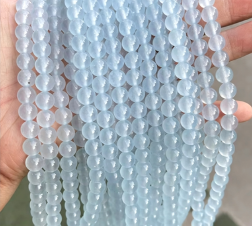 Optimized high quality chalcedony light blue