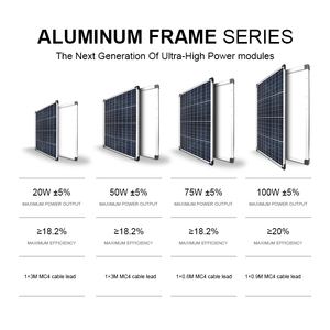 <span class=keywords><strong>Panneau</strong></span> <span class=keywords><strong>solaire</strong></span> Glory Solar Glass 50W haute efficacité monocristallin 18V >72,5% facteur de remplissage 21,6V <span class=keywords><strong>tension</strong></span> en circuit ouvert pour la maison - Product Image 6
