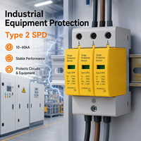 Dispositif de protection contre les surtensions AC professionnel, type 2 à 4 pôles, SPD 275V 40kA, module de protection contre la foudre à haute décharge