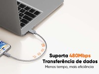 Câble de charge rapide USB-A vers C plaqué or, blindage tressé, gaine en PVC, transfert de données 480 Mbps pour appareil photo et ordinateur – Vente chaude