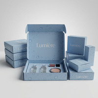 Boîte d'expédition personnalisée avec logo, insert en carton, boîte cadeau de luxe double face en carton ondulé pour bougies, cosmétiques, parfums, petit MOQ