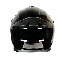 Casque de moto tout-terrain en ABS noir brillant, personnalisable, tendance, haut de gamme, directement de l'usine