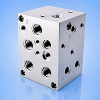 Bloc de collecteur hydraulique en acier sur mesure, usiné avec précision par CNC, bloc de soupapes multi-ports pour systèmes hydrauliques