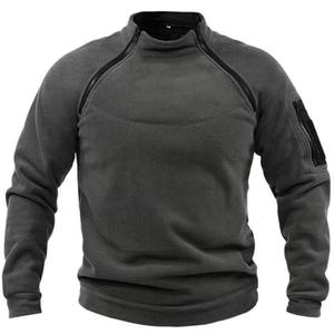 2025 collo alto felpa da <span class=keywords><strong>uomo</strong></span> autunno e inverno caldo popolare tinta unita Outdoor <span class=keywords><strong>abbigliamento</strong></span> da <span class=keywords><strong>uomo</strong></span> modello caldo - Product Image 1