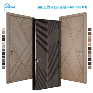 Foshan Yohome Porta De Madeira De Carvalho De Noz Moderna Madeira Maciça Insonorizada Esculpida Porta Interior Do Quarto Mdf Único Prehung Porta Interior - Product Image 2