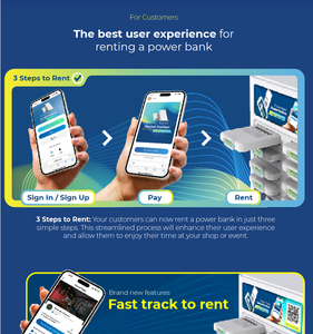 Estación de Alquiler de Baterías Portátiles Y2 Power NEO 8A de 8 Ranuras, Máquina de Baterías Portátiles Compartidas con Adhesivo de Marca y Código QR Retroiluminado - Product Image 6