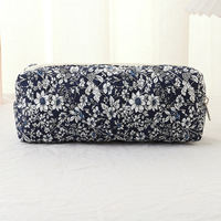Haute qualité Portable sac de rangement Floral porte-crayon Simple fille fermeture éclair grande capacité voyage cosmétique maquillage organisateur sac