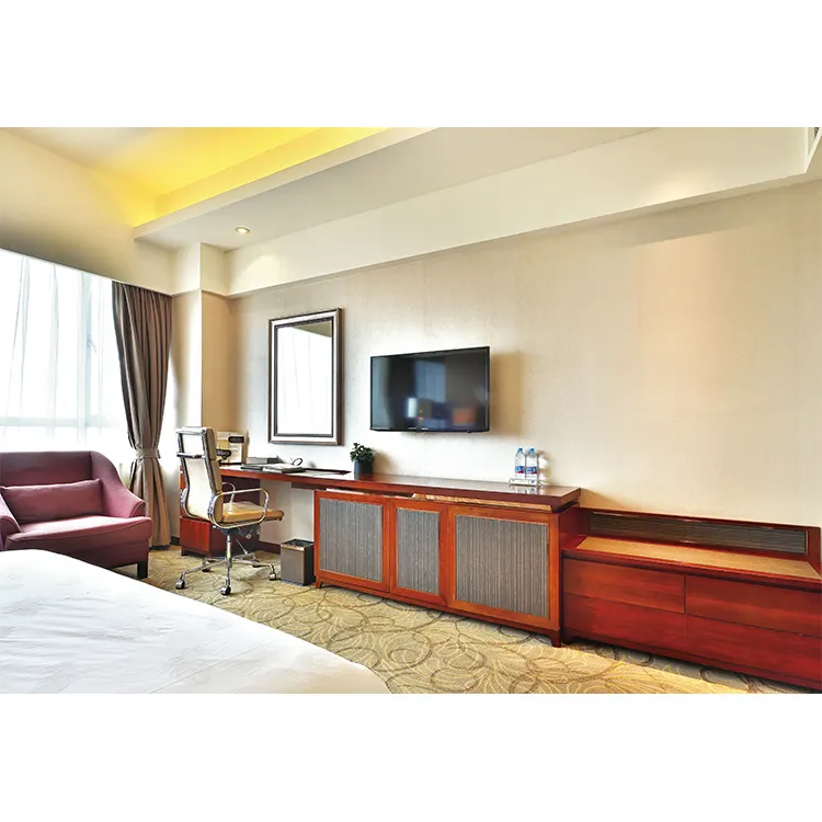 상업용 스타 호텔 침실 가구 아파트 및 빌라 프로젝트 판매를위한 현대 고급 목재 가구