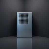 Climatiseur mural pour armoire de télécommunications industrielle extérieure 48V DC IP55 IP65 avec moteur DC et panneau de chauffage/refroidissement