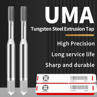 Tap Ulir Mesin Baja Tungsten Karbida Standar JIS M1-M18 untuk HRC 55 ° - 62 °   untuk Lubang Tembus