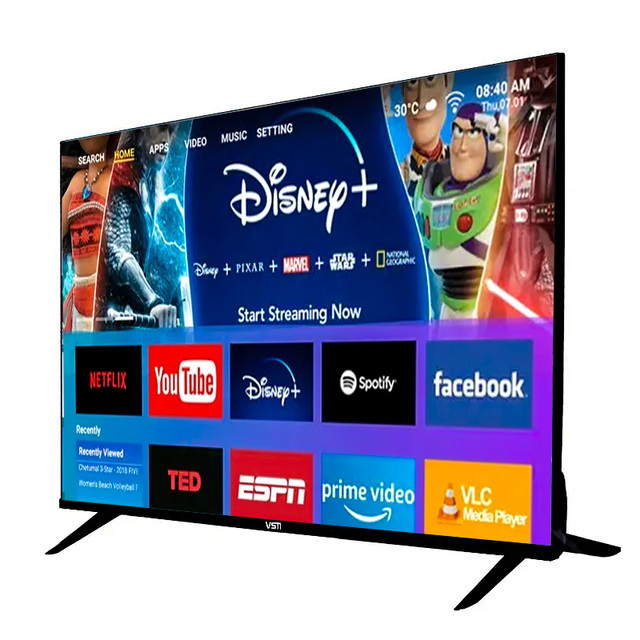 VSTI 32-Inch Smart LED TV With Android and WiFi 4K Ultra HD Variety of Sizes Including 32 43 50 65 75Inches