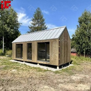 Casa Prefabricada Personalizada <span class=keywords><strong>de</strong></span> 20 pies, Estilo Moderno, Económica, con Aspecto <span class=keywords><strong>de</strong></span> Madera, Portátil, Modular, Tipo Contenedor, con Techo a Dos Aguas - Product Image 2