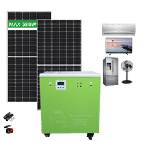 Système d'énergie solaire hors réseau WON-W1-1AP6000W 6KW, prêt à l'emploi, avec écran LCD pour entrepôt
