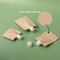 Sachets de stock Kraft 30ml 50ml 100ml format voyage rechargeable vide pochette à presser lotion de toilette shampooing et après-shampooing