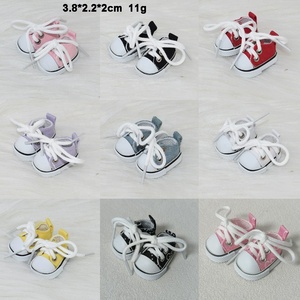 Mignonnes chaussures de poupée Mini baskets toile petites Miniatures de chaussures en cuir pour peluche BJD <span class=keywords><strong>Reborn</strong></span> poupée habillage accessoires - Product Image 4