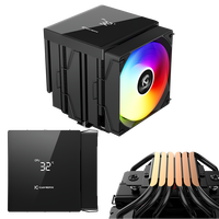 Enfriador de CPU Gamer-X MK6 ARGB, 6 Tubos de Calor, Doble Torre, PWM, 120 mm, Rodamiento Fluido, Cobre y Aluminio, 89.4 CFM, 32.5 dBA, Procesador LGA1700 AM5