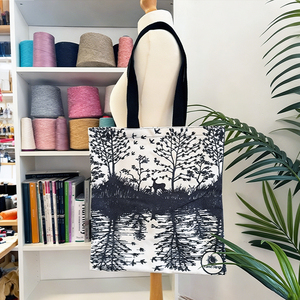 Sac fourre-tout en toile à imprimé floral, sac à bandoulière réutilisable et écologique pour femmes, pour les trajets quotidiens, les voyages, toutes saisons - Product Image 2